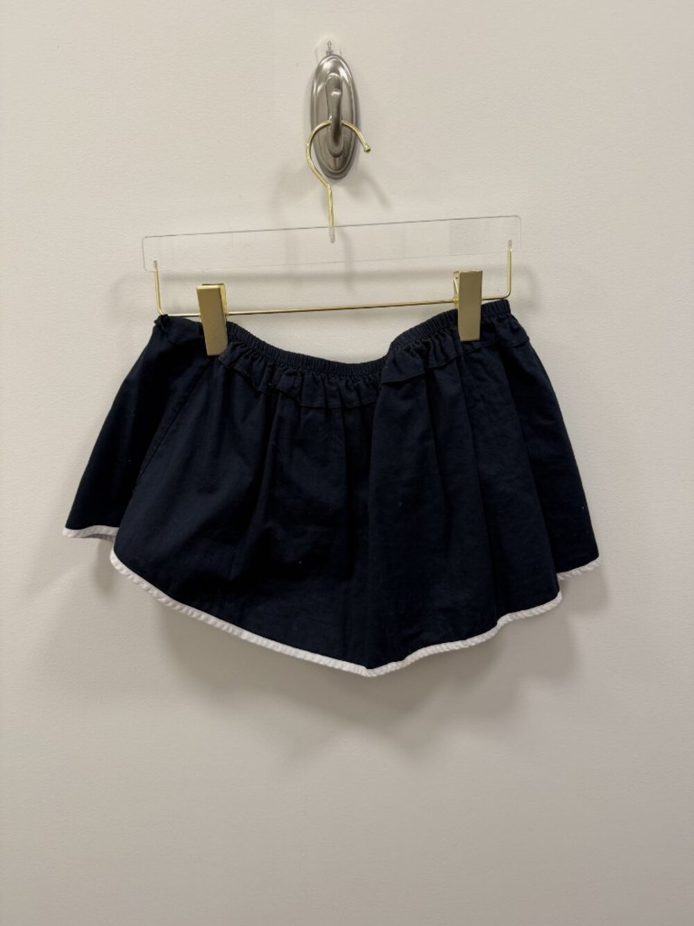 MISA Strapless Navy Top